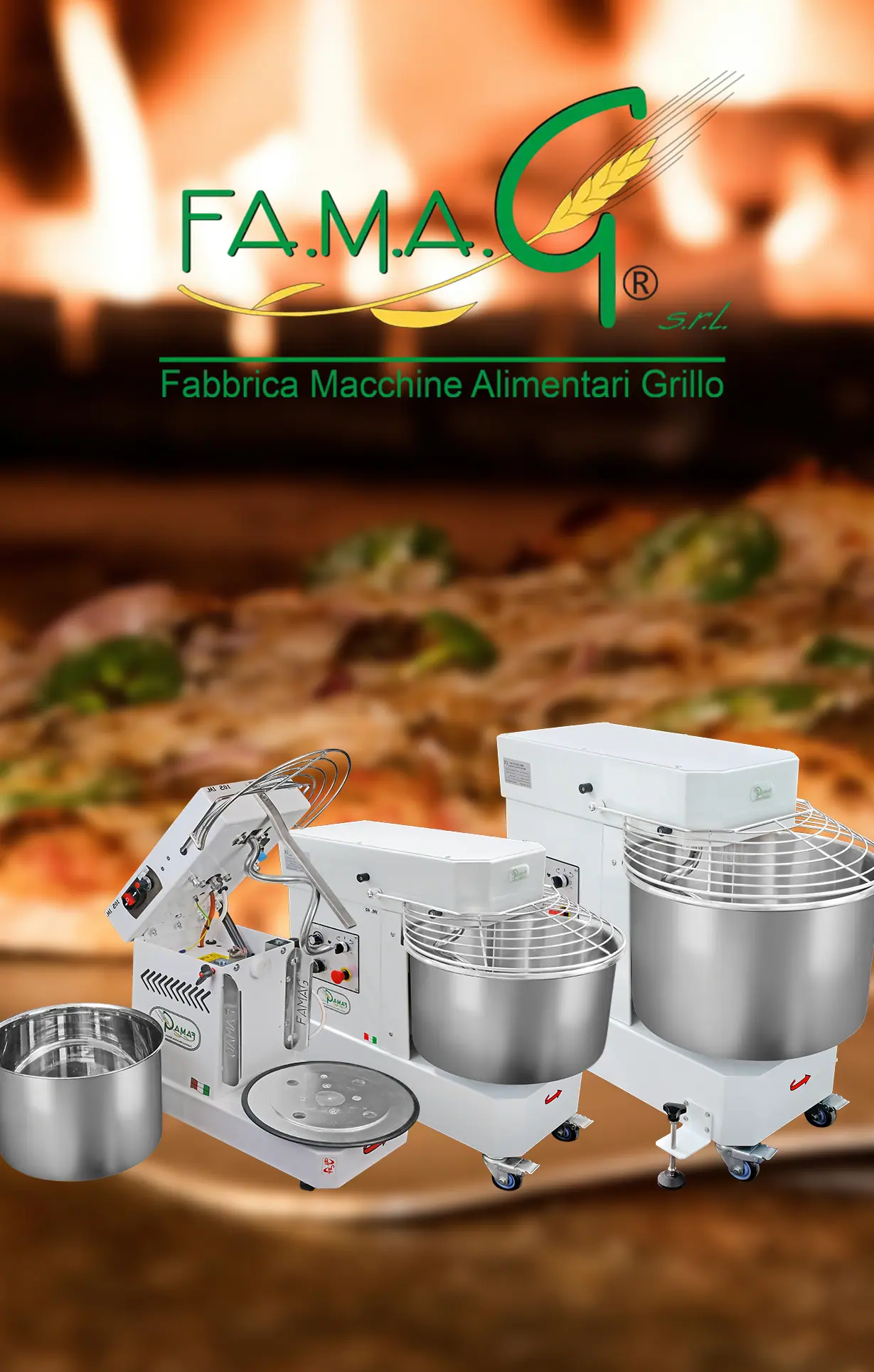 Pizza contemporanea con impastatrice FA.M.A.G.